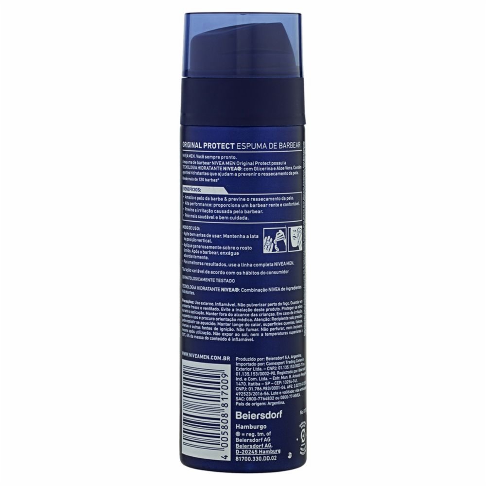 ESPUMA DE BARBEAR NIVEA HIDRATANTE 193G