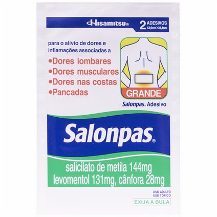 EMPLASTRO SALONPAS GRANDE C/2 UNIDADES AVULSO