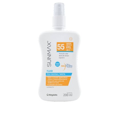 PROTETOR SOLAR SUNMAX FLUID FPS55 PELE OLEOSA/MISTA 200ML