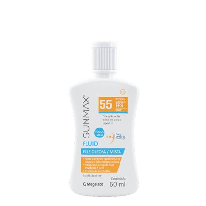 PROTETOR SOLAR SUNMAX FLUID FPS55 PELE OLEOSA/MISTA 60ML