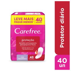 Absorvente Carefree Protetor Diário Frescor Diário Com Perfume 40 Unidades
