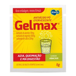 Antiácido Gelmax Efervescente Sabor Abacaxi Sachê 5g