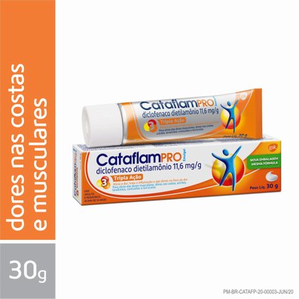 CATAFLAM PRO EMULGEL ANALGÉSICO ANTI-INFLAMATÓRIO PARA TRATAMENTO DA INFLAMAÇÃO MUSCULAR COM 30G