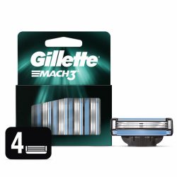 Carga Para Aparelho De Barbear Gillette Mach3 Com 4 Unidades
