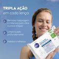 LENÇOS DE LIMPEZA DEMAQUILANTES NIVEA 3 EM 1 AÇÃO REFRESCANTE 25 UNIDADES