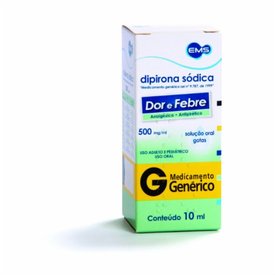 DIPIRONA SÓDICA 500MG/ML 10ML EMS GENÉRICO G