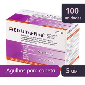 AGULHA CANETA INSULINA BD ULTRA-FINE MINI 5MM