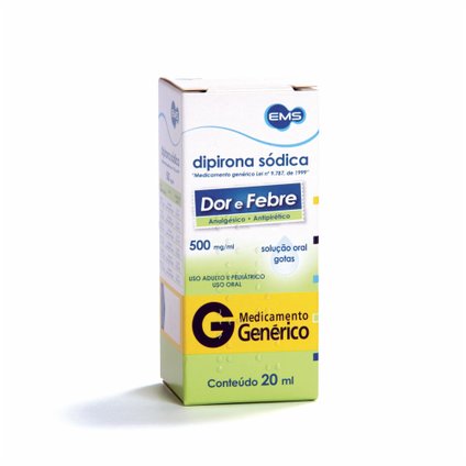 DIPIRONA SÓDICA  500MG/ML 20ML EMS GENÉRICO G