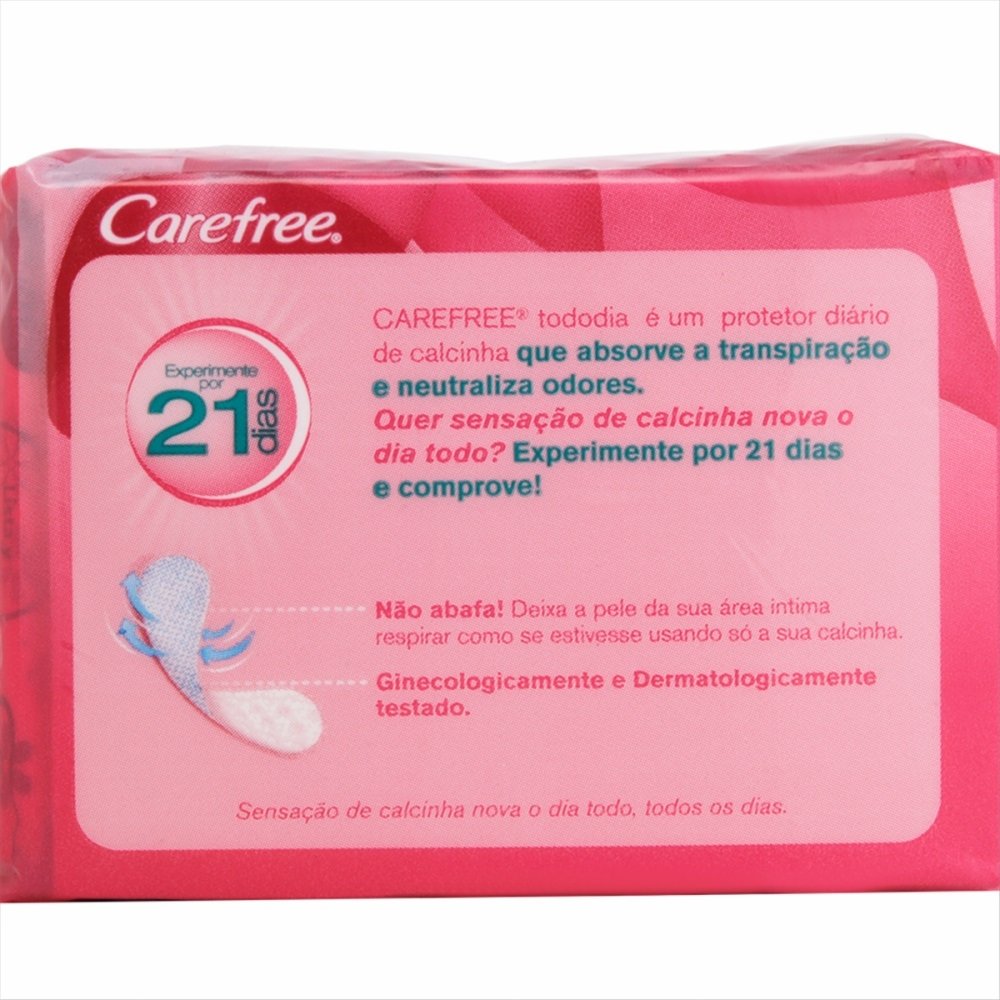 PROTETOR DIÁRIO CAREFREE TODO DIA SEM FRAGRÂNCIA COM 15 UNIDADES
