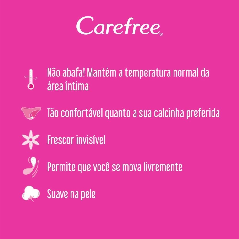PROTETOR DIÁRIO CAREFREE TODO DIA SEM FRAGRÂNCIA COM 40 UNIDADES