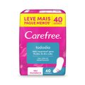 CAREFREE PROTETOR DIÁRIO PROTEÇÃO SEM PERFUME 40 UNIDADES