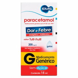 PARACETAMOL 200MG/ML 15ML EMS GENÉRICO G
