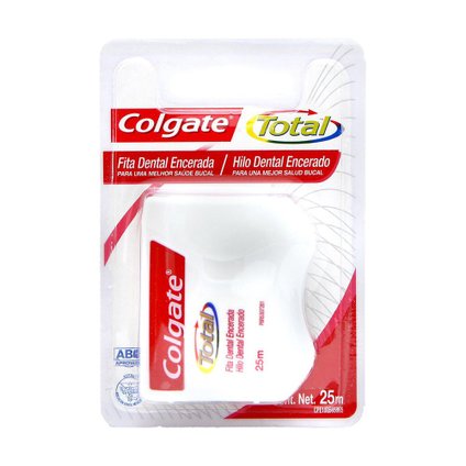 FIO DENTAL COLGATE TOTAL ENCERADA 25M