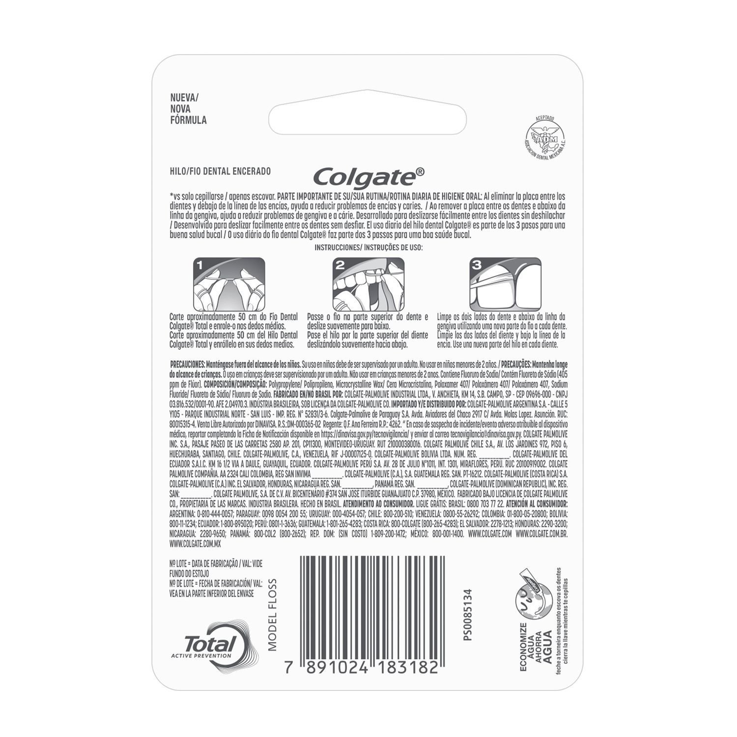 Fio Dental Colgate Total Encerada 25m