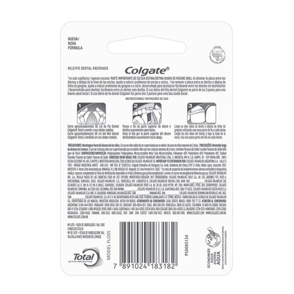 FIO DENTAL COLGATE TOTAL ENCERADA 25M