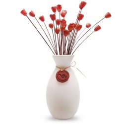 Difusor Ceramico Acquaroma Cores Da Terra Tulipas Branco
