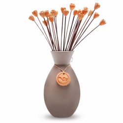 Difusor Ceramico Acquaroma Cores Da Terra Tulipas Cinza