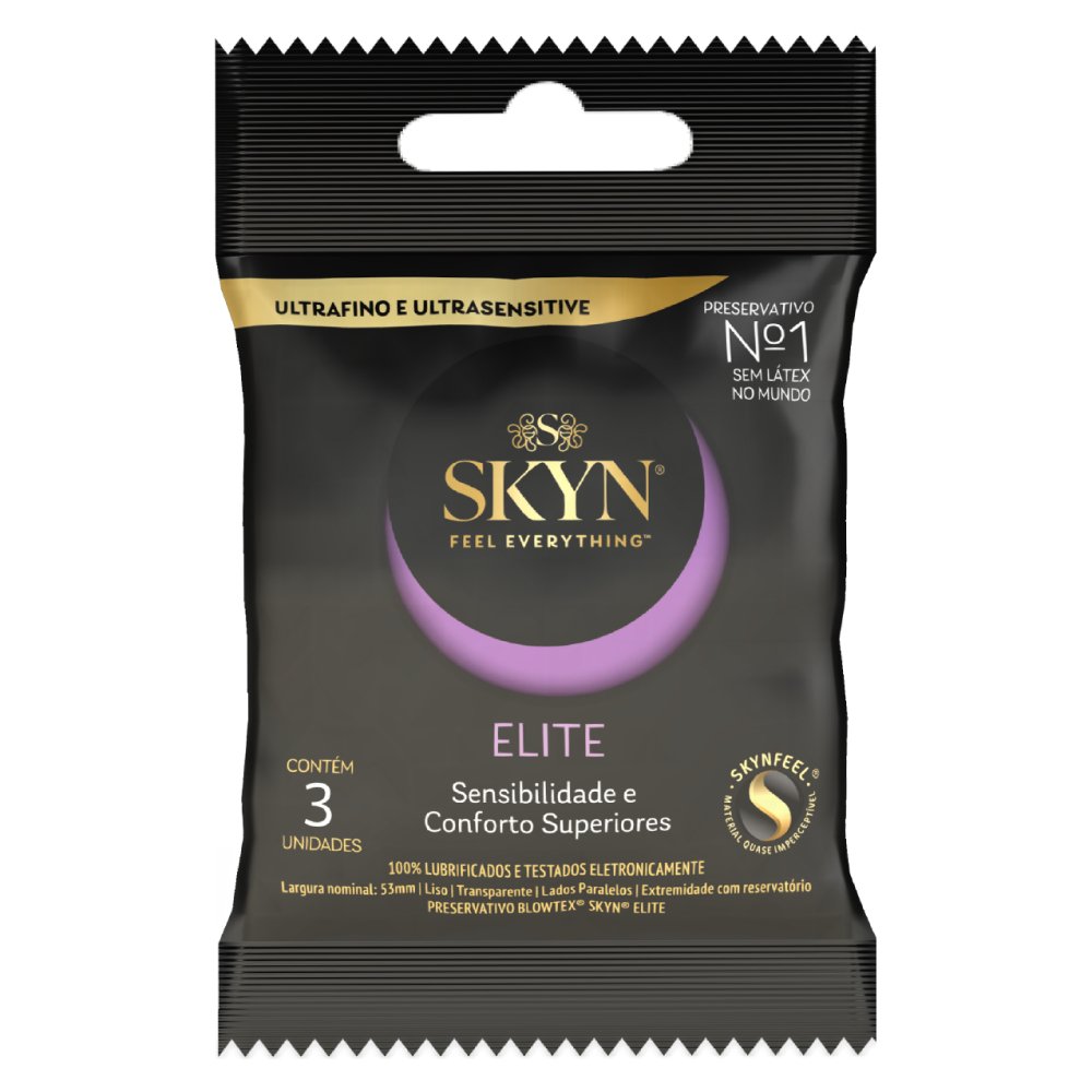 Preservativo Blowtex Skyn Elite Com 3 Unidades