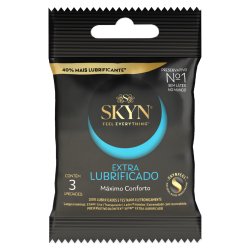 Preservativo Blowtex Skyn Extra Lubrificado Com 3 Unidades