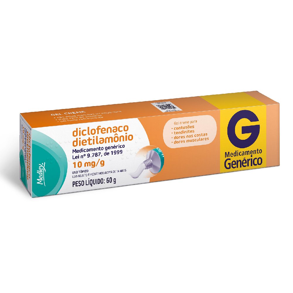Diclofenaco Dietilamonio 11,6mg/g Gel 60g Medley Generico