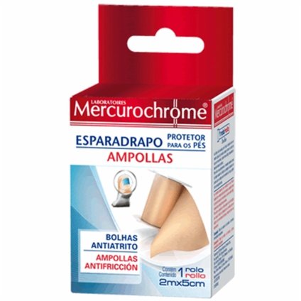ESPARADRAPO MERCUROCHROME PROTETOR PÉS ROLO 2M