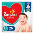 FRALDA PAMPERS SUPERSEC G COM 26 UNIDADES