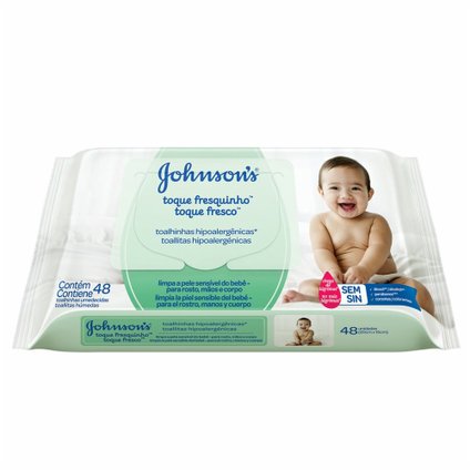 LENÇOS UMEDECIDOS JOHNSONS BABY TOQUE FRESQUINHO 48 UNIDADES