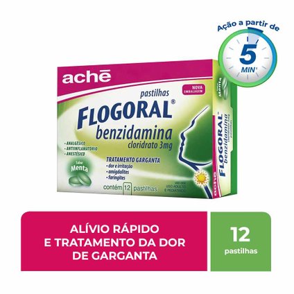 FLOGORAL MENTA 12 PASTILHAS