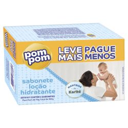 Kit Sabonete Infantil Pom Pom Hidratante 80g - 5 Unidades