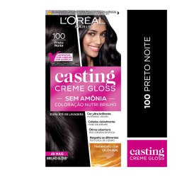 Tinta De Cabelo Casting Creme Gloss De L'oréal Paris 100 Preto Noite 246g