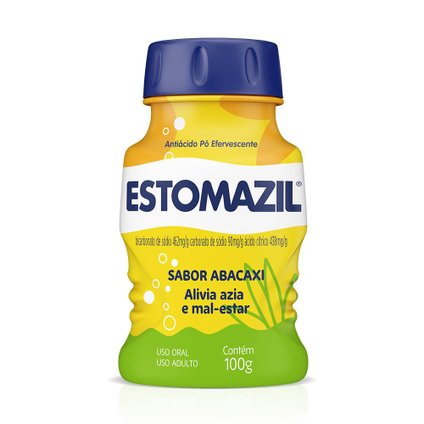 ESTOMAZIL PÓ EFERVESCENTE SABOR ABACAXI FRASCO 100G