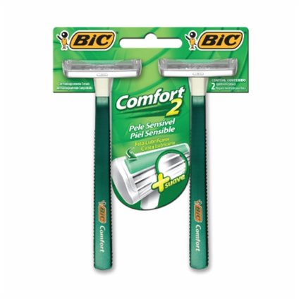 APARELHO DE BARBEAR BIC COMFORT TWIN PELE SENSÍVEL COM 2