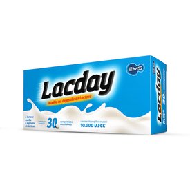 LACDAY ENZIMA LACTASE 10.000U.FCC 30 COMPRIMIDOS MASTIGÁVEIS