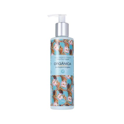 LOÇÃO HIDRATANTE CORPORAL ORGÂNICA ATIVOS PURO VEGETAL CHÁ BRANCO  GENGIBRE 250ML