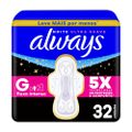 Kit Absorvente Always Noite Ultra Suave Com Abas Fluxo Intenso 32 Unidades Grátis Absorvente Interno Tampax Fluxo Moderado + Intenso 8 Unidades