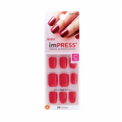 UNHA POSTICA AUTOADESIVA IMPRESS CURTA CALL MY AGENT