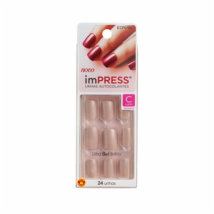 UNHAS POSTIÇAS AUTODESIVAS IMPRESS GIRLIE GIRL TAMANHO CURTO