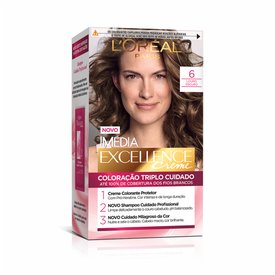 TINTURA PERMANENTE IMÉDIA EXCELLENCE DE L'ORÉAL PARIS 6 LOURO ESCURO