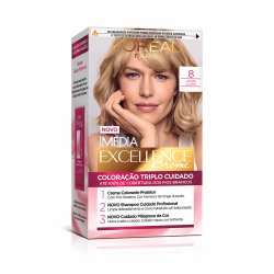 Tintura Permanente Imédia Excellence De L'oréal Paris 8 Louro Claro