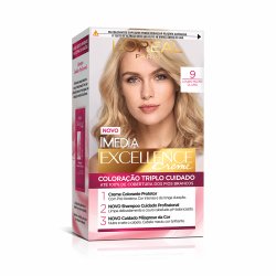 Tintura Permanente Imédia Excellence De L'oréal Paris 9 Louro Muito Claro