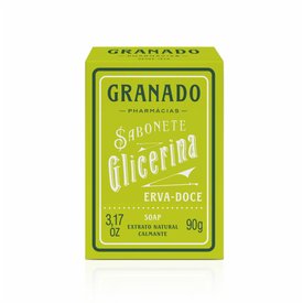 SABONETE DE GLICERINA EM BARRA GLICERINA GRANADO ERVA-DOCE 90G