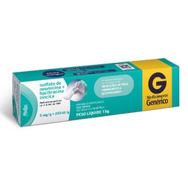 SULFATO NEOMICINA+BACITRACINA 15G MEDLEY GENÉRICO P