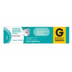 Sulfato Neomicina 5mg/g + Bacitracina 250ui/g Pomada 50g Medley Genérico