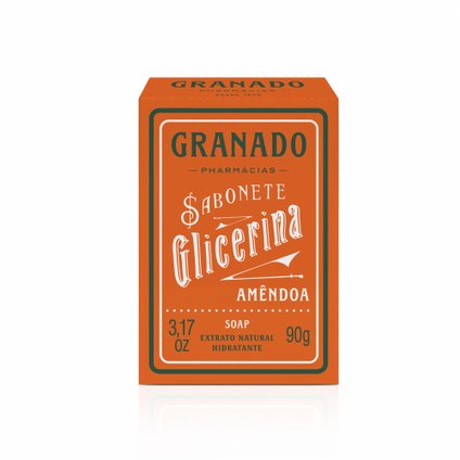 SABONETE GLICERINA GRANADO AMENDOA 90G