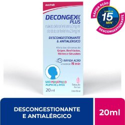 Decongex Plus Maleato De Bronfeniramina 2mg/ml + Cloridrato De Fenilefrina 2,5mg/ml Gotas 20ml