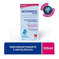 Decongex Plus Maleato De Bronfeniramina 2mg/5ml + Cloridrato Fenillefrina 5mg/5ml Xarope 120ml