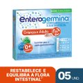 Kit Probiótico Enterogermina Plus 5 Frascos grátis Isotônico Powerade Uva 500Ml