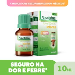 Analgésico E Antitérmico Novalgina Gotas Infantil Dipirona 500mg/ml 10ml