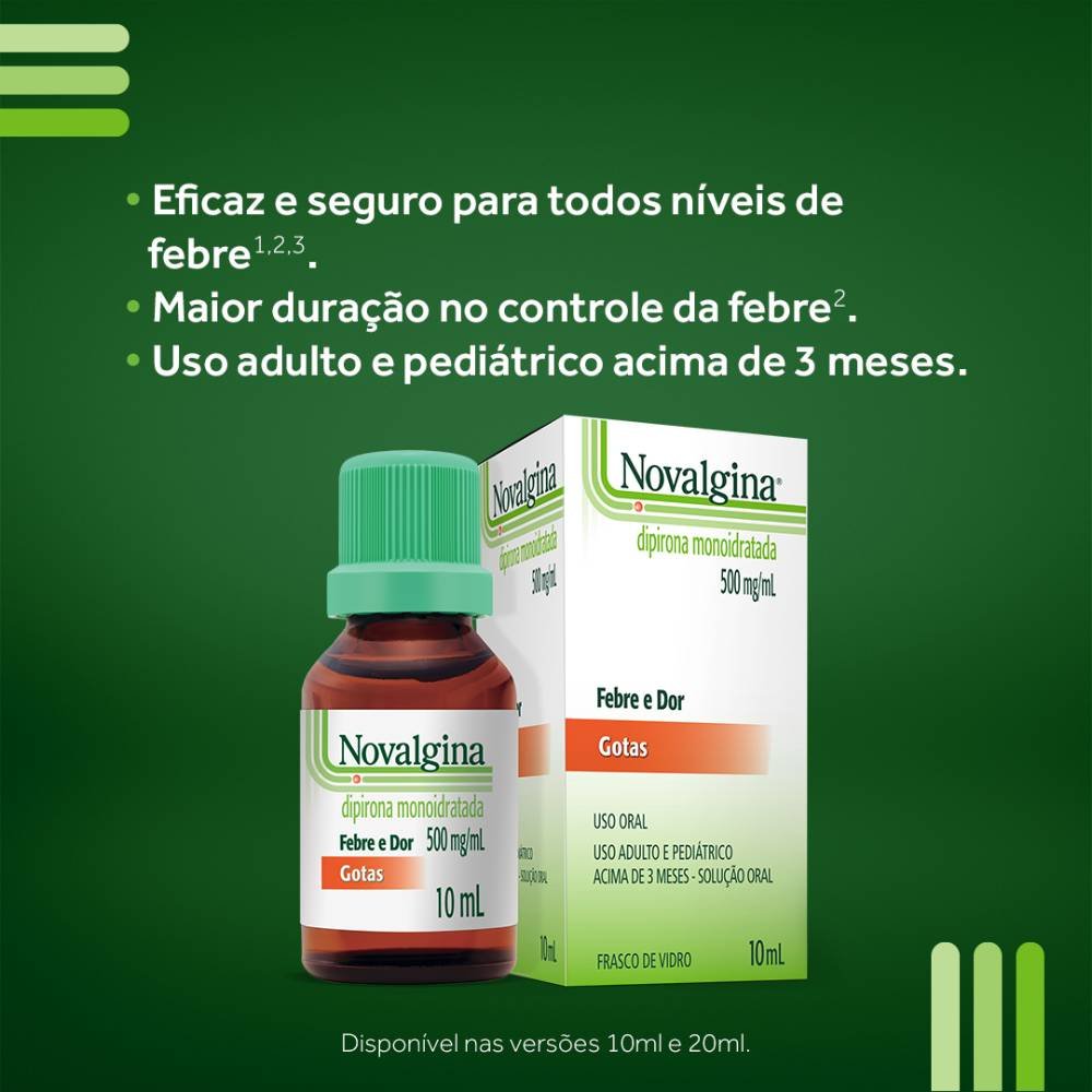 Analgésico Novalgina 500 Mg/Ml Gotas 10 Ml - PanVel Farmácias