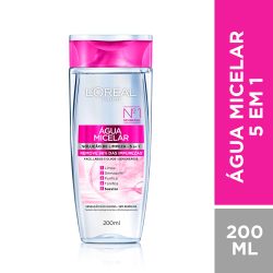 Água Micelar L'oréal Solução De Limpeza Facial 5 Em 1 200ml